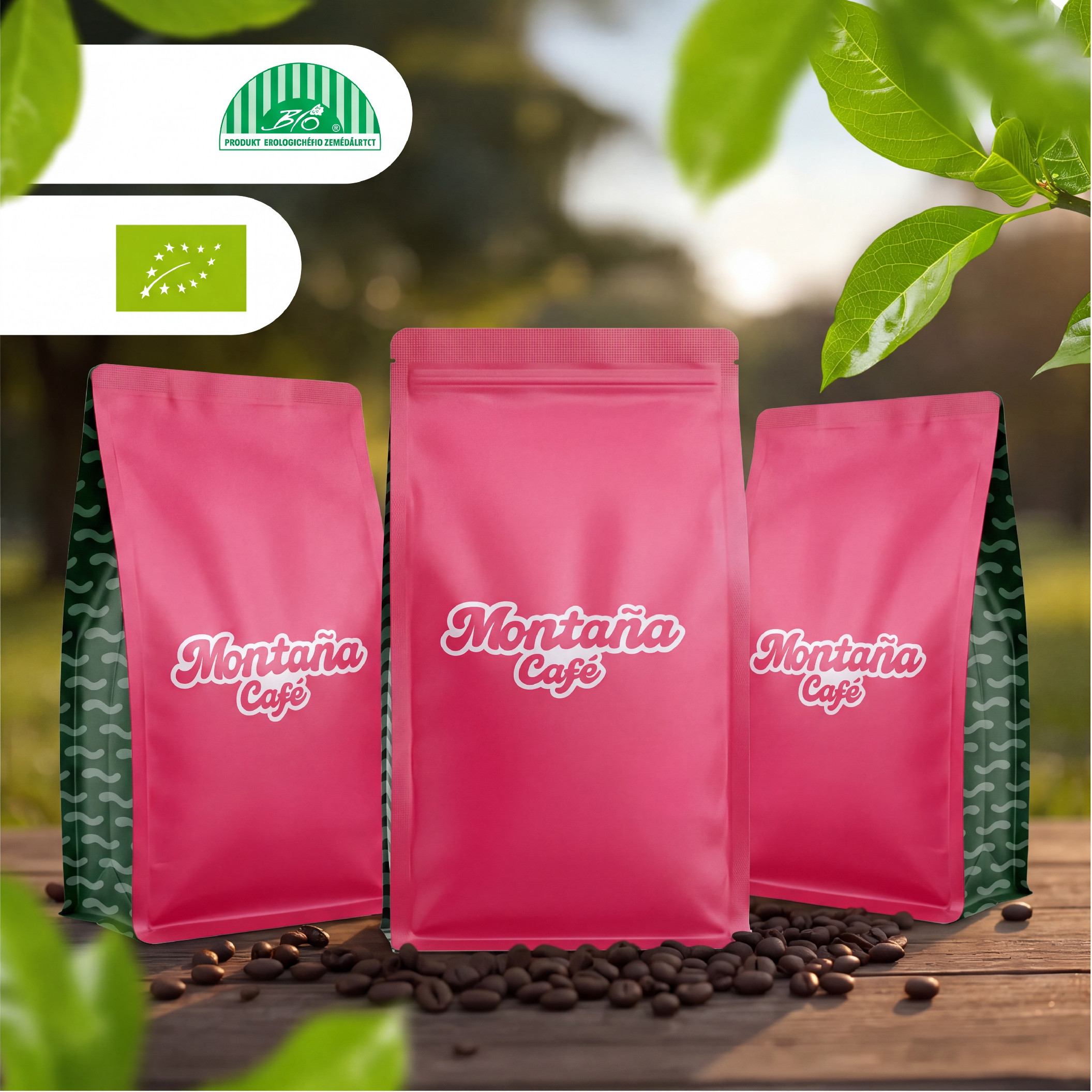 Montaña Café degustační sada zrnkové bio kávy Organico