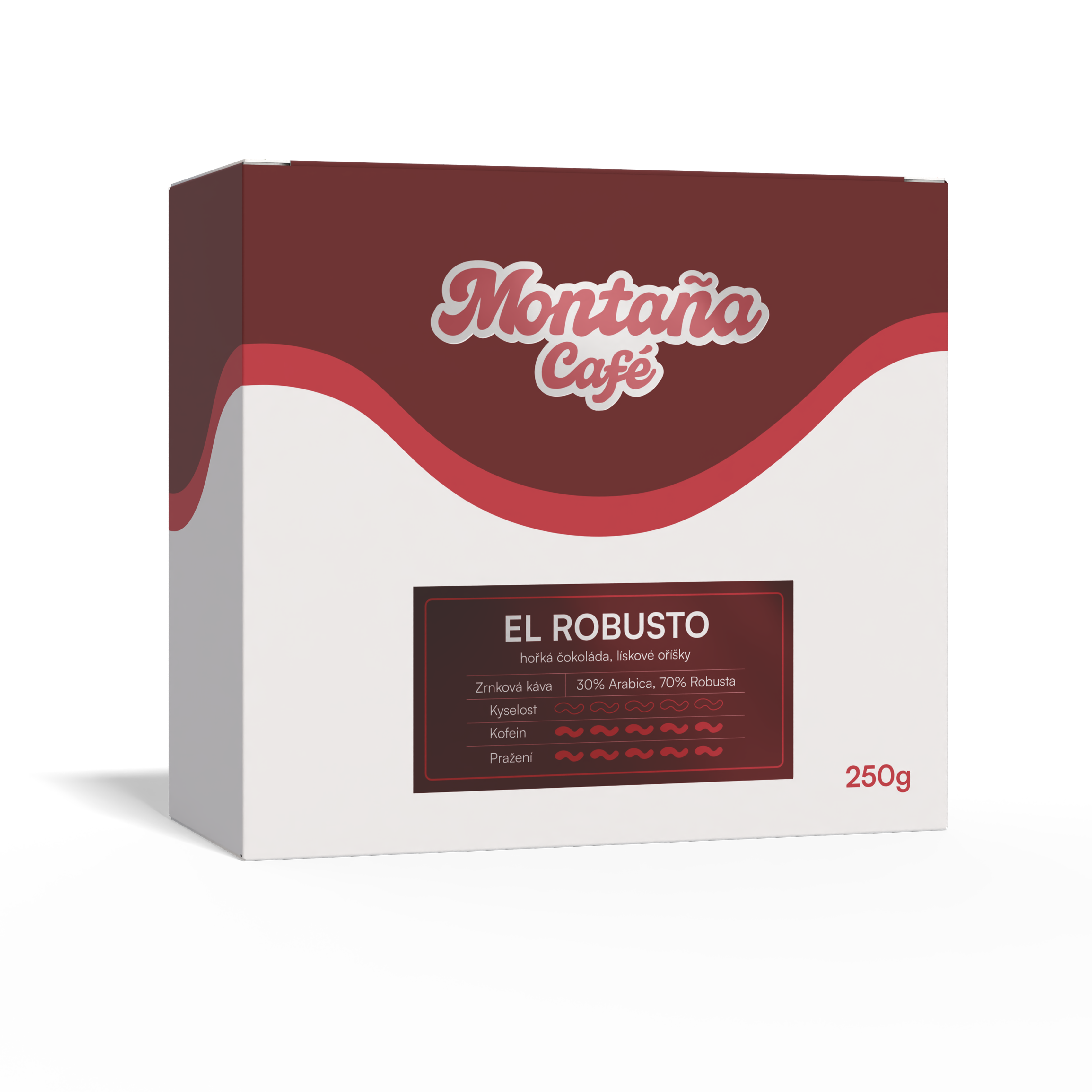 Montaña Café El Robusto, zrnková káva Velikost balení: 250g