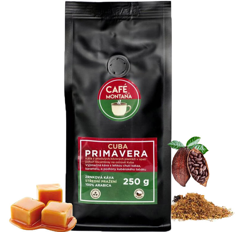 Café Montaña Cuba Primavera, zrnková káva Velikost balení: 500g