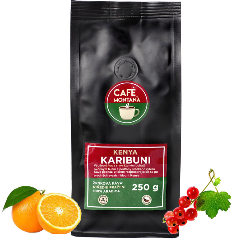Café Montaña Kenya Karibuni, zrnková káva Velikost balení: 250g