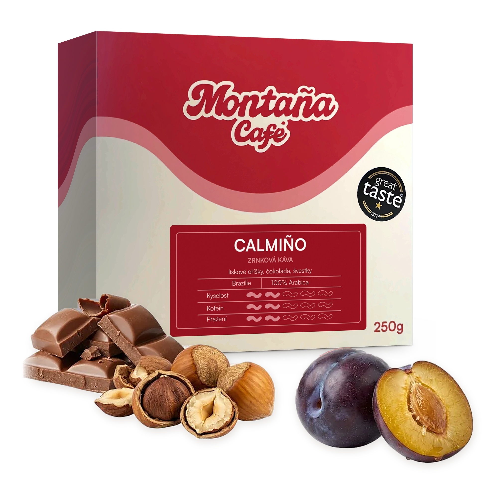 Montaña Café Calmiño, mletá káva Velikost balení: 250g, Hrubost mletí: Standardní mletí