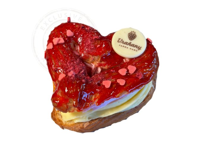 Malinový věneček s malinovou polevou