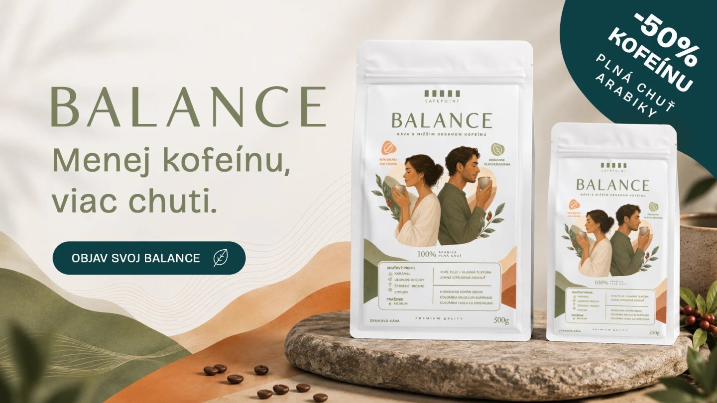 Balance menej kofeínová káva od Cafepoint