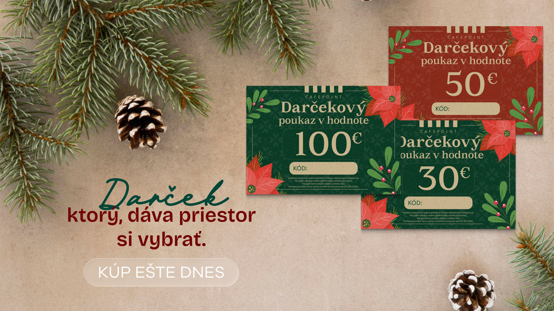 darčekové poukážky