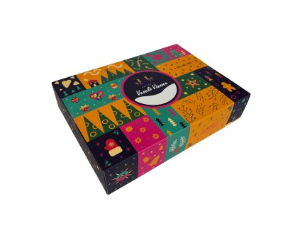 Vianočná darčeková krabica FAREBNÁ