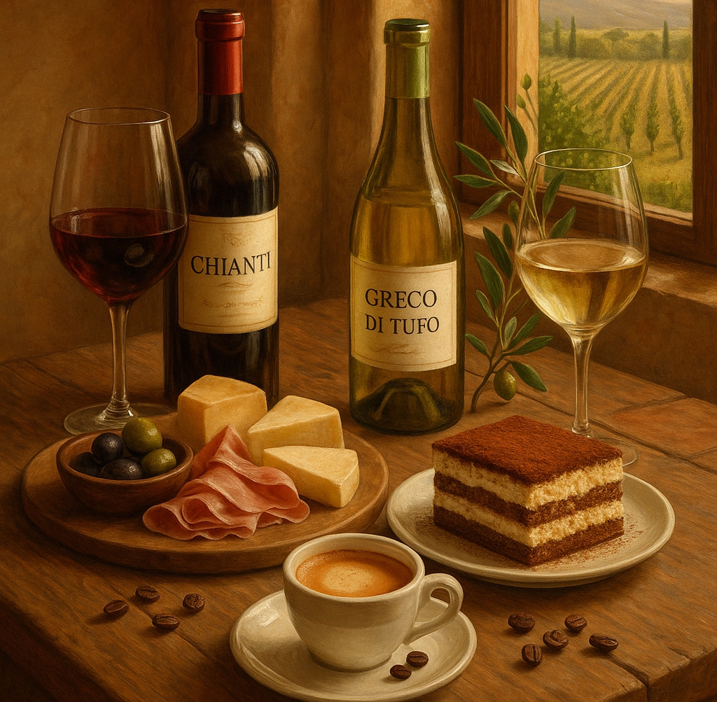 Talianske víno – pochúťka pre gurmánov alebo len pre špeciálne chuťové bunky? Objavte rozmanitosť talianskych vín, ich párovanie s kávou a tipy na gurmánsky zážitok doma