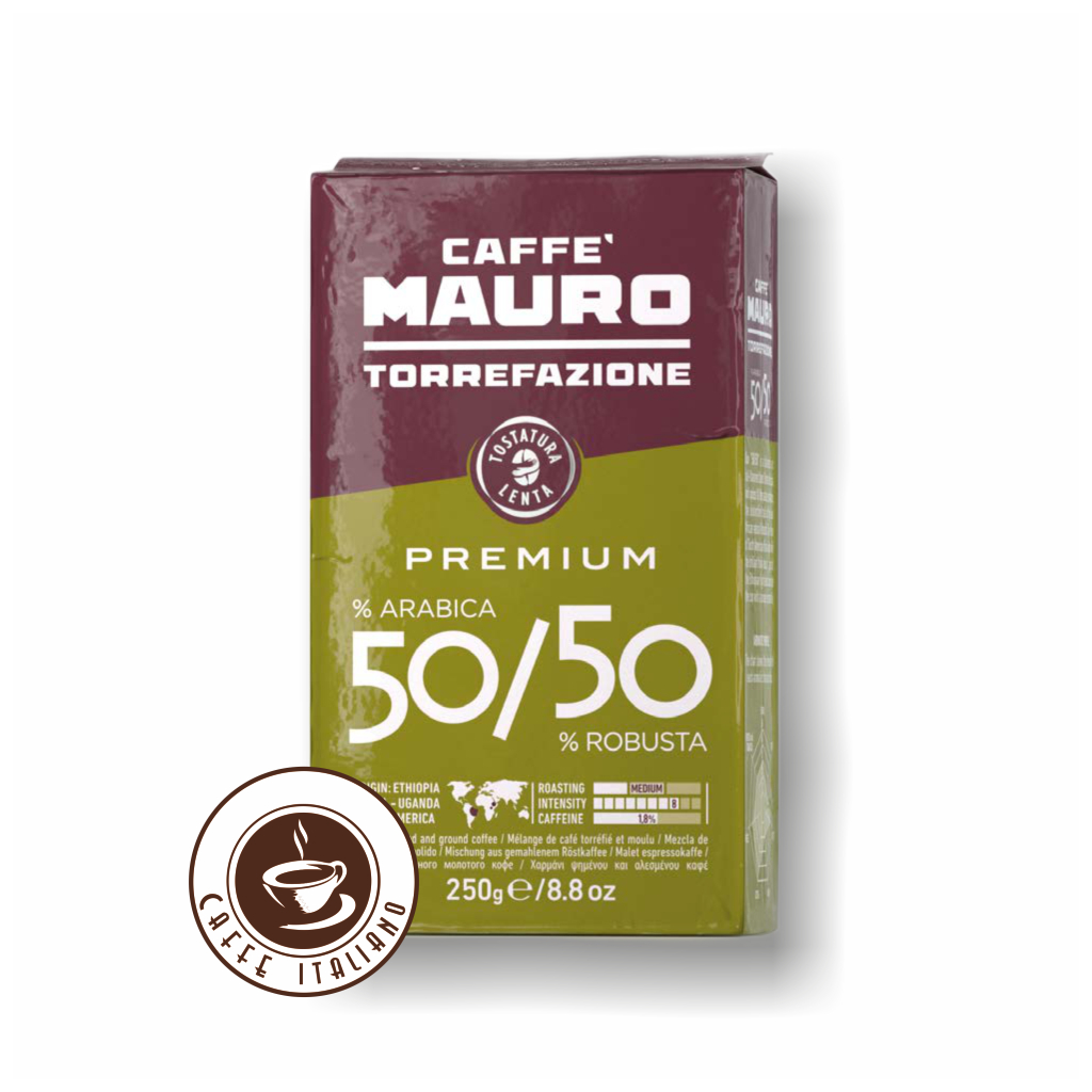 Mauro caffe premium 250g 50arabica 50robusta mleta kava logo caffeitaliano