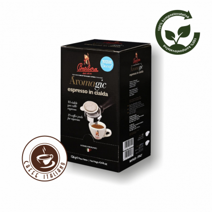 Barbera caffe aromagic ese pody 18ks bezkofeinove kompostovatelne logo caffeitaliano