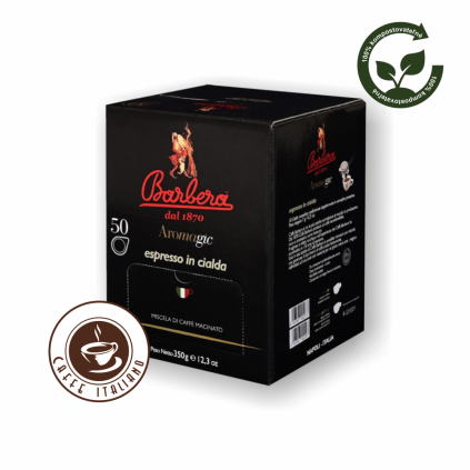 Barbera caffe aromagic ese pody 50ks kompostovatelne logo caffeitaliano