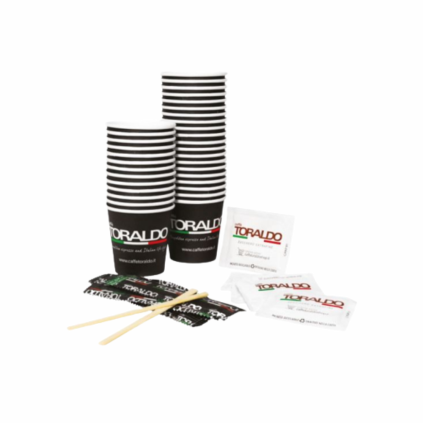 Set Toraldo- espresso pohár, miešadlo,cukor