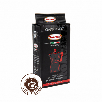 Romcaffe mleta kava moka zmes arabica robusta 250g logo caffeitaliano