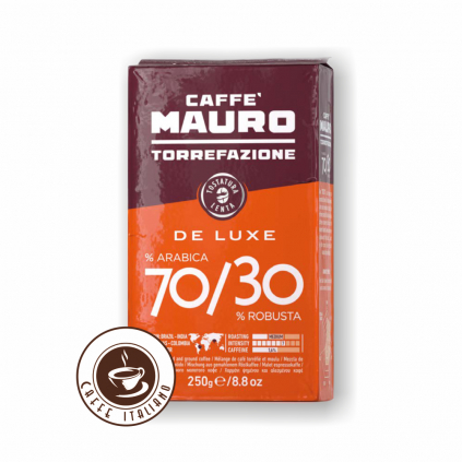 Mauro caffe deluxe 250g 70arabica 30robusta mleta kava logo caffeitaliano