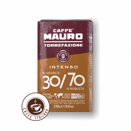 Mauro caffe intenso 250g 30arabica 70robusta mleta kava logo caffeitaliano