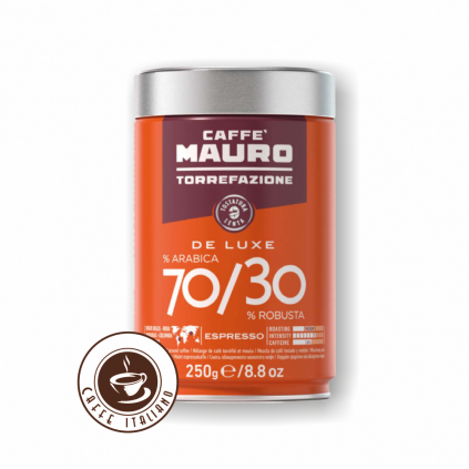 Mauro caffe deluxe doza 250g 70arabica 30robusta mleta kava logo caffeitaliano
