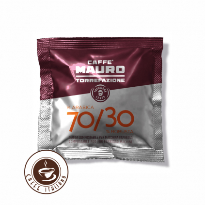 Mauro deluxe pody 70arabica 30robusta 150ks logo caffeitaliano