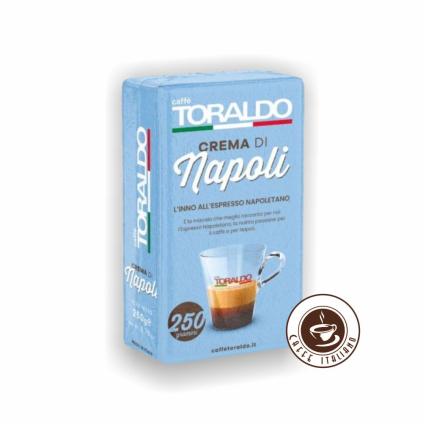 caffe toraldo crema di napoli mleta kava 250g macinato logo caffeitaliano