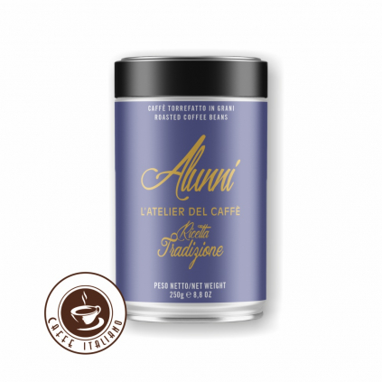 Alunni tradizione 250g zrnkova kava logo caffeitaliano