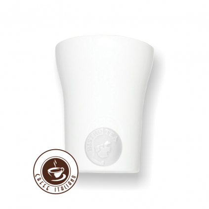 bistrotea salka porcelan caj biela 200ml logo caffietaliano