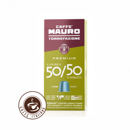 Mauro caffe premium nespresso 50arabica 50robusta 10kapsul logo caffeitaliano