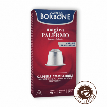 caffe borbone mleta kava magica palermo nespresso kapsule 10ks logo caffeitaliano