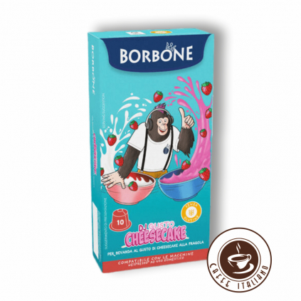 caffe borbone biela cokolada jahoda nespresso kapsule 10ks logo caffeitaliano