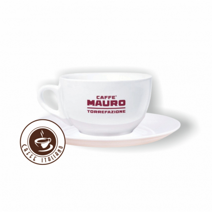 Mauro caffe cappuccino salka 170ml porcelanova logo caffeitaliano
