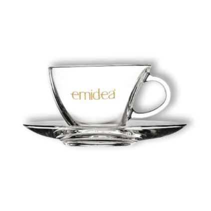 Emidea Sklenená šálka na čokoládu