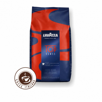 lavazza caffe top class zrnkova kava 1kg 50arabica 50robusta logo caffeitaliano