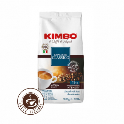 kimo espresso classico 1kg zrnkova kava 70arabica 30robusta logo caffeitaliano