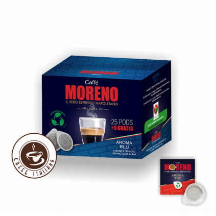 caffe moreno aroma top 75arabica 25robusta ese pody 30ks logo caffeitaliano