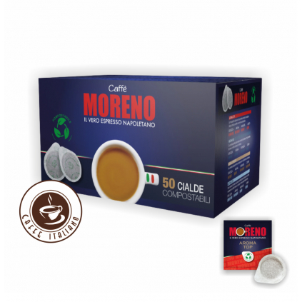 caffe moreno aroma top 75arabica 25robusta ese pody 50ks logo caffeitaliano