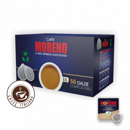 caffe moreno aroma espresso 30arabica 70robusta ese pody 50ks logo caffeitaliano