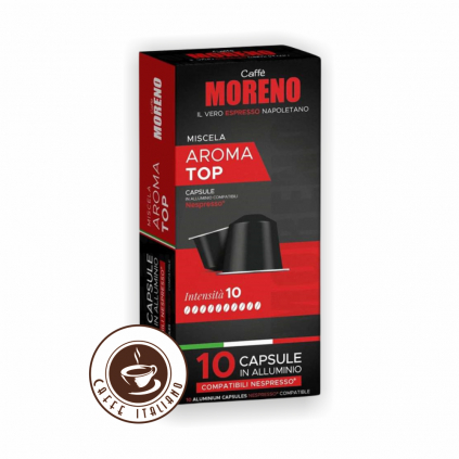 caffe moreno aroma top 75arabica 25robusta nespresso 10ks logo caffeitaliano