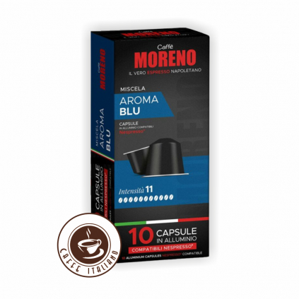 caffe moreno aroma blu 50arabica 50robusta nespresso 10ks logo caffeitaliano