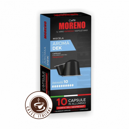 caffe moreno aroma dek 80arabica 20robusta nespresso 10ks logo caffeitaliano