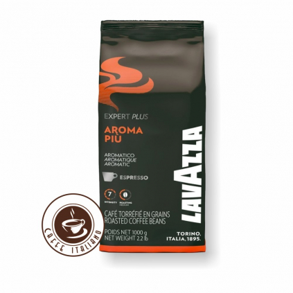 lavazza expert plus aroma piu 1kg zrnkova kava 60arabica 40robusta logo caffeitaliano