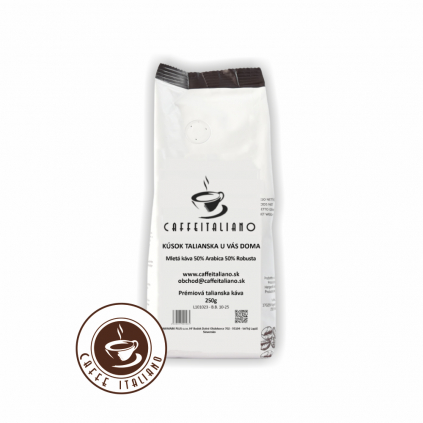 Caffeitaliano 250g mleta kava 50arabica 50robusta logo caffeitaliano