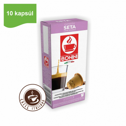 nespresso caffe bonini seta 10ks 100 arabica logo caffeitaliano