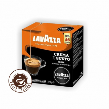 lavazza a modo mio crema e gusto forte kapsule 36ks arabica robusta kava logo caffeitaliano