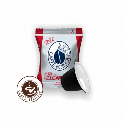 Borbone caffe nespresso respresso red arabica robusta 100ks logo caffeitaliano