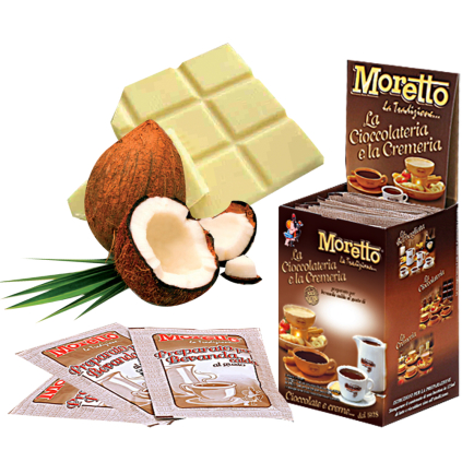 Horúca čokoláda Moretto biela príchuť KOKOS caffeitaliano