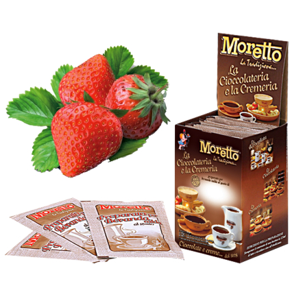 Horúca čokoláda Moretto príchuť JAHODA caffeitaliano