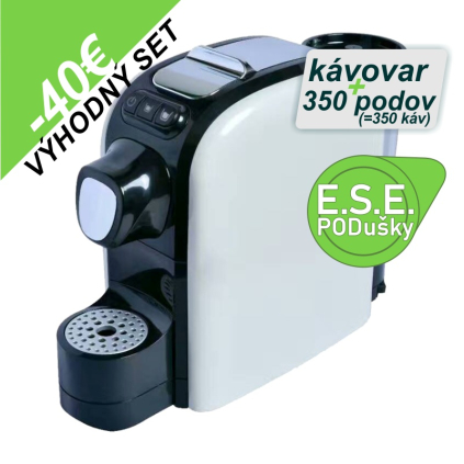 kavovar set ese pody 40e zlava biely