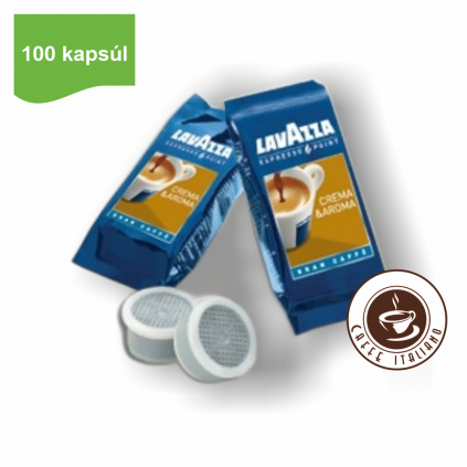 lavazza crema e aroma point gran caffe 100ks 60arabica 40robusta mleta kapsule logo caffeitaliano