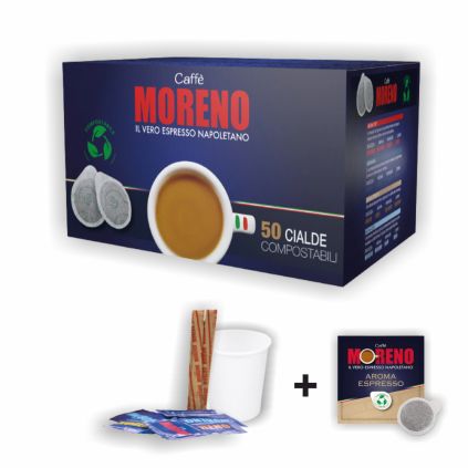 Caffe Moreno Espresso Bar Set - 50 E.S.E. Pody – 30% Arabica + 70% Robusta