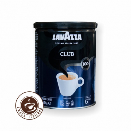 lavazza caffe club 250g mleta kava doza 100arabica logo caffeitaliano