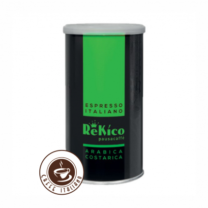 Rekico caffe mleta kava 250g arabica costarica 100arabica doza plechovka logo caffeitaliano