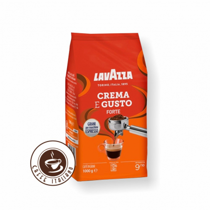 lavazza caffe crema a gusto forte zrnkova kava 1kg 20arabica 80robusta logo caffeitaliano