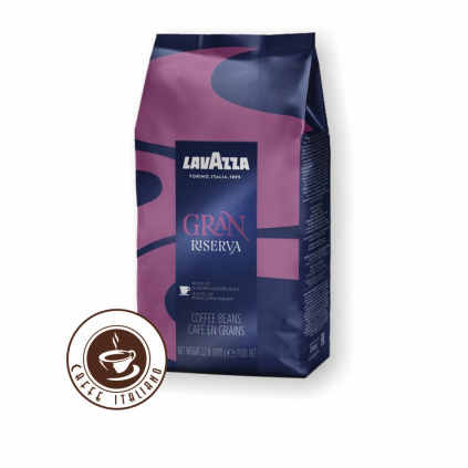 lavazza caffe gran riserva zrnkova kava 1kg 80arabica 20robusta logo caffeitaliano