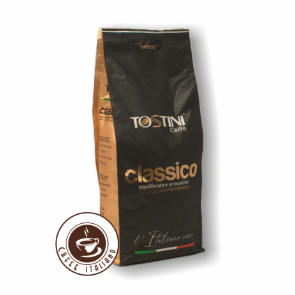 tostini miscela classico 1kg zrnkova kava zmes arabica robusta logo caffeitaliano